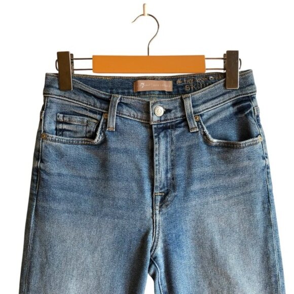 7 For All Mankind 7FAM High Waist Ankle Skinny Jeans Luxe Vintage Size 28 - Picture 3 of 14